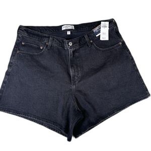 Abercrombie & Fitch Women’s 34/18 The Dad Short High Rise Black Curve Love NEW